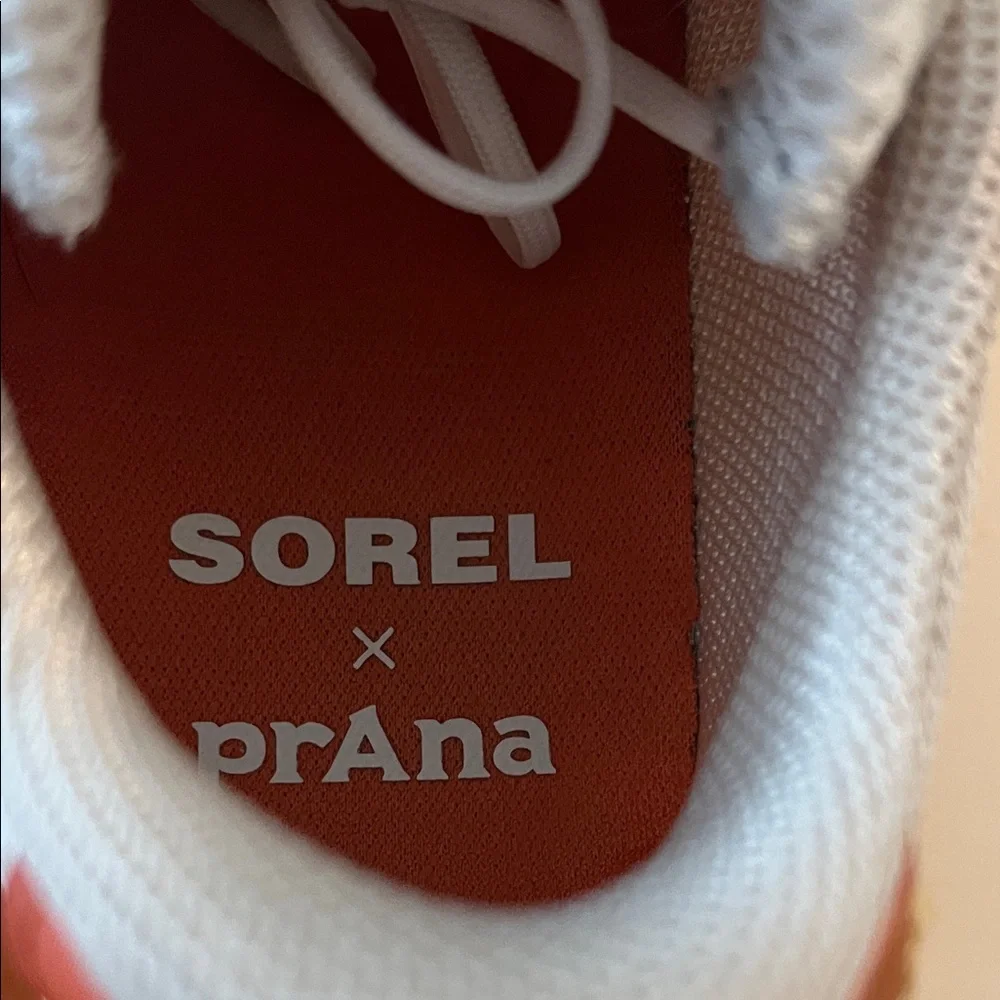 Sorel White and Orange Women's Athletic Shoes - Picture 13 of 15